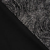 Terciopelo Elástico Glitter Geo Negro - Ribes y Casals