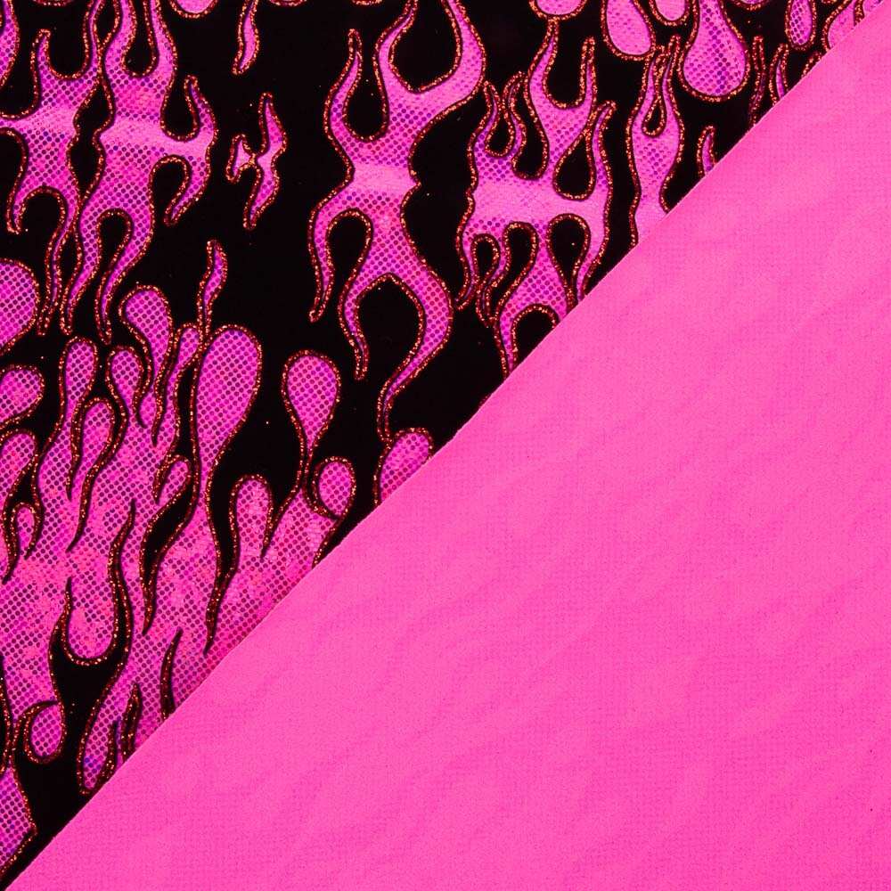 Lycra Flocada Trash Fucsia - Ribes y Casals