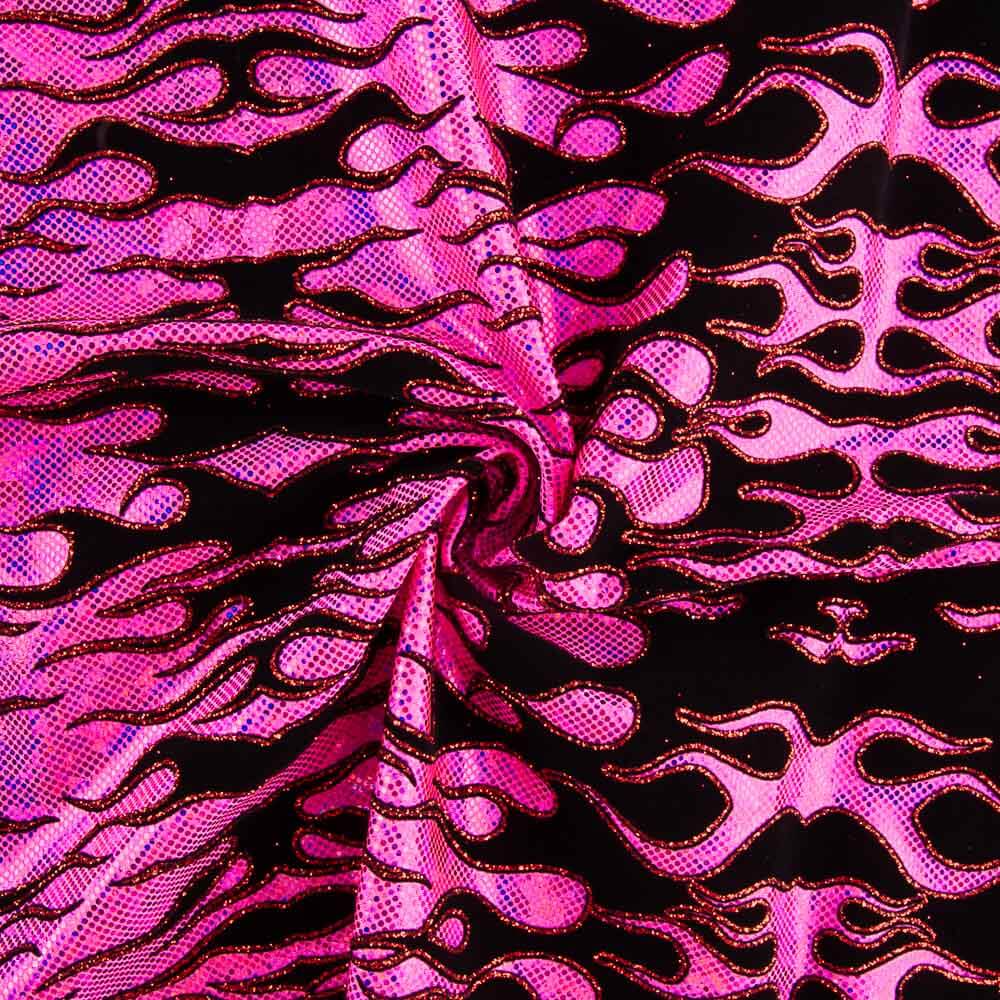 Lycra Flocada Trash Fucsia - Ribes y Casals