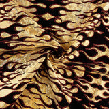 Retal Lycra Flocada Trash Dorado 105x140 cm - Ribes y Casals