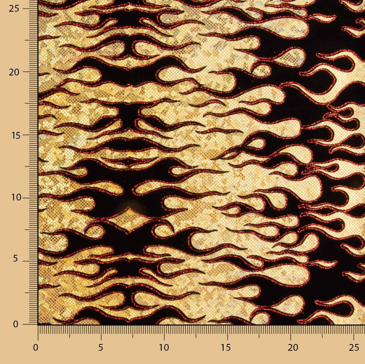 Lycra Flocada Trash Dorado - Ribes y Casals