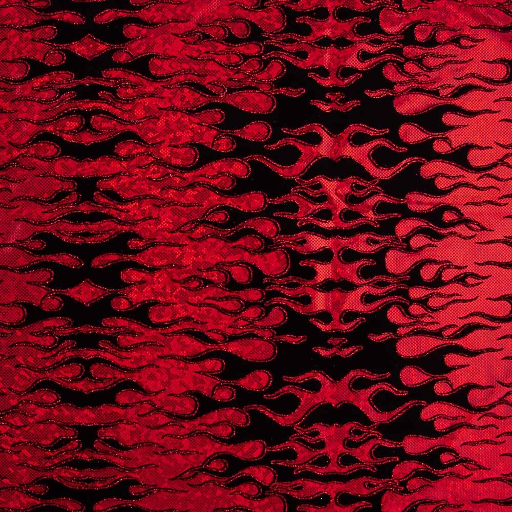 Lycra Flocada Trash Rojo - Ribes y Casals