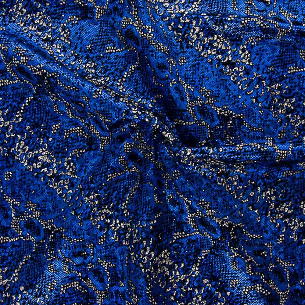 Lycra Flocada Animal Azul - Ribes y Casals