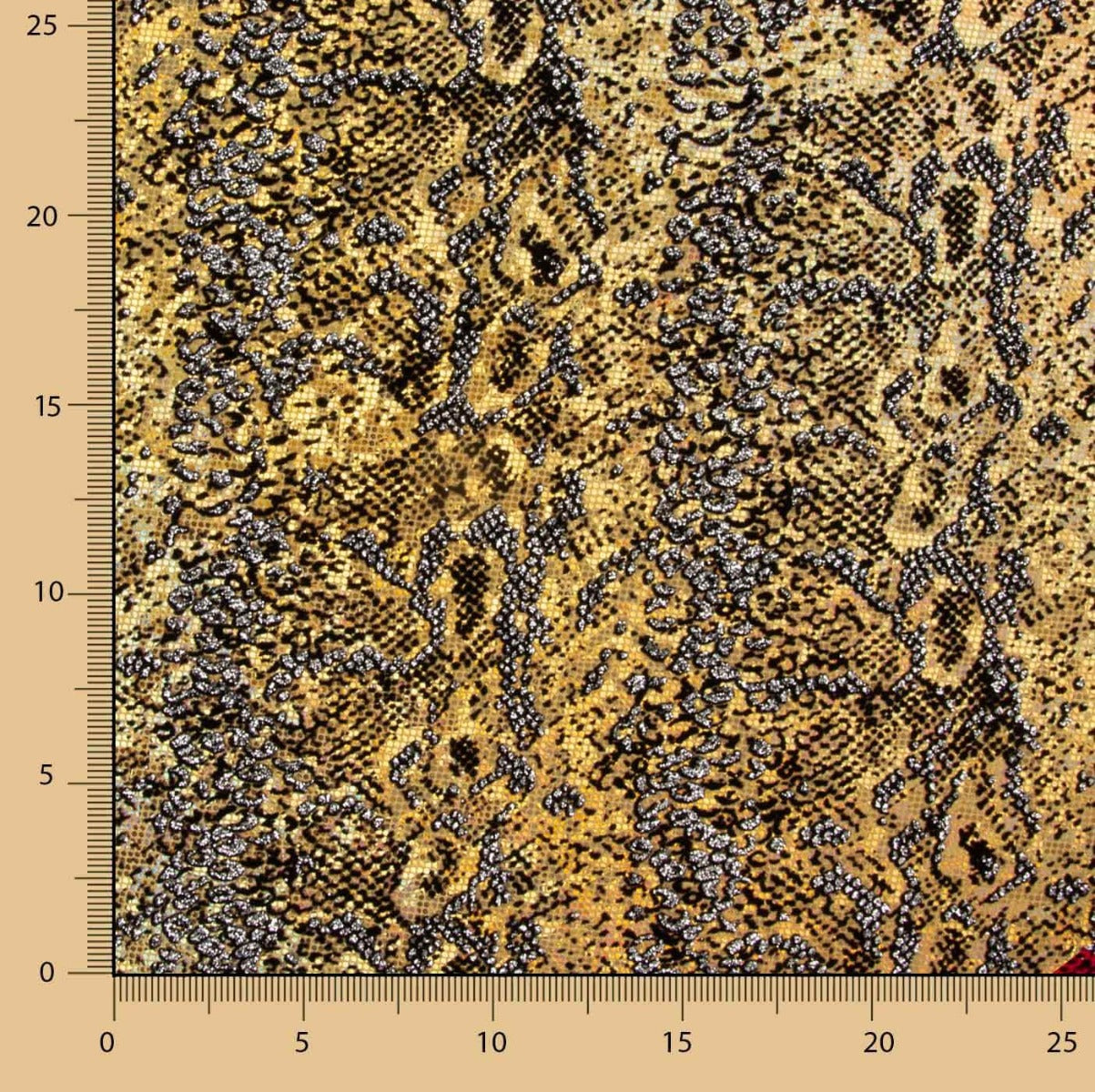 Lycra Flocada Animal Dorado - Ribes y Casals