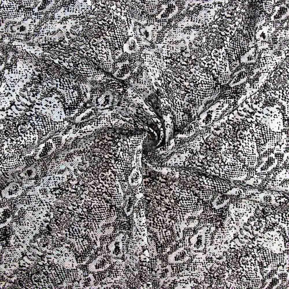 Lycra Flocada Animal Plata - Ribes y Casals