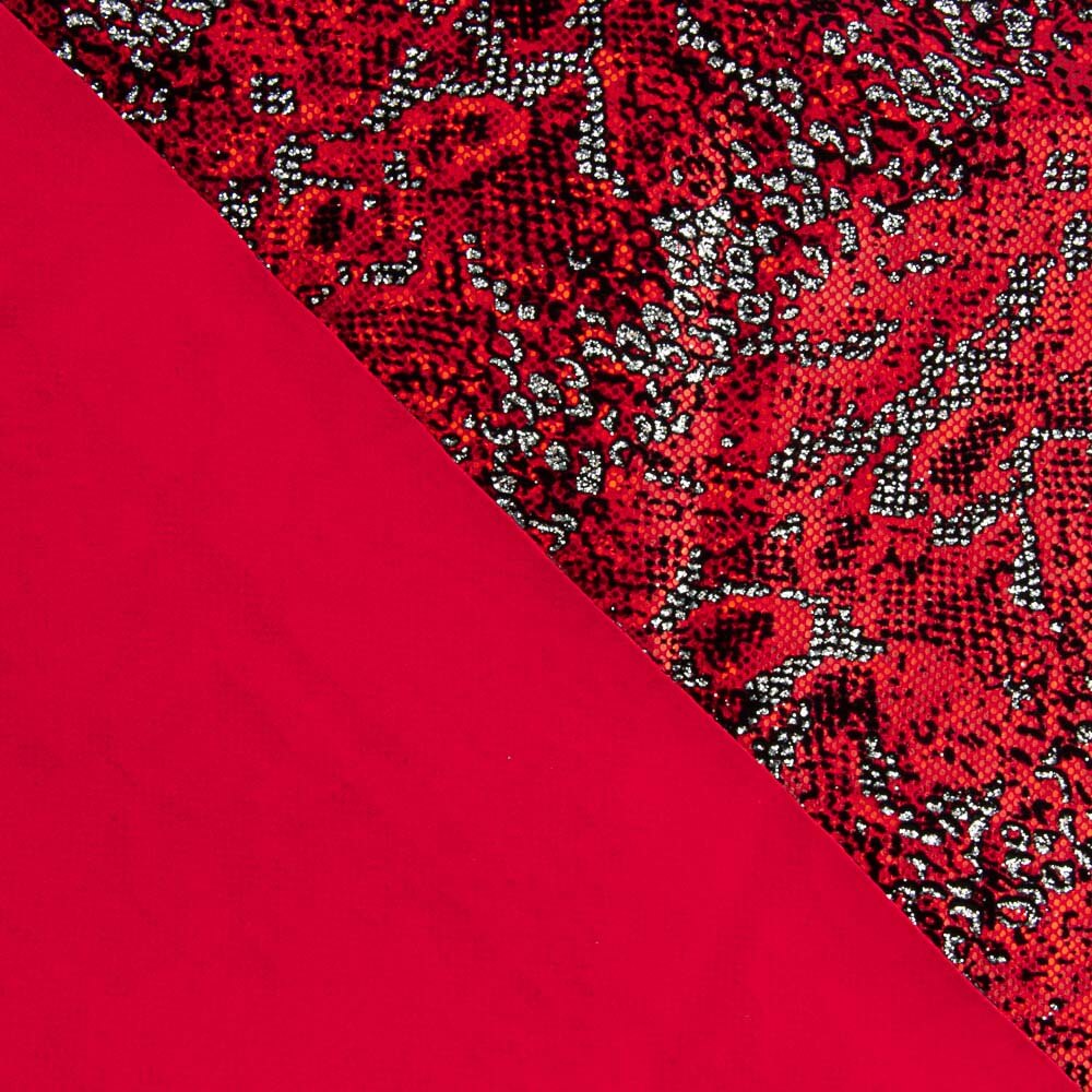 Lycra Flocada Animal Rojo - Ribes y Casals