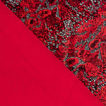 Lycra Flocada Animal Rojo - Ribes y Casals