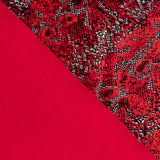 Lycra Flocada Animal Rojo - Ribes y Casals