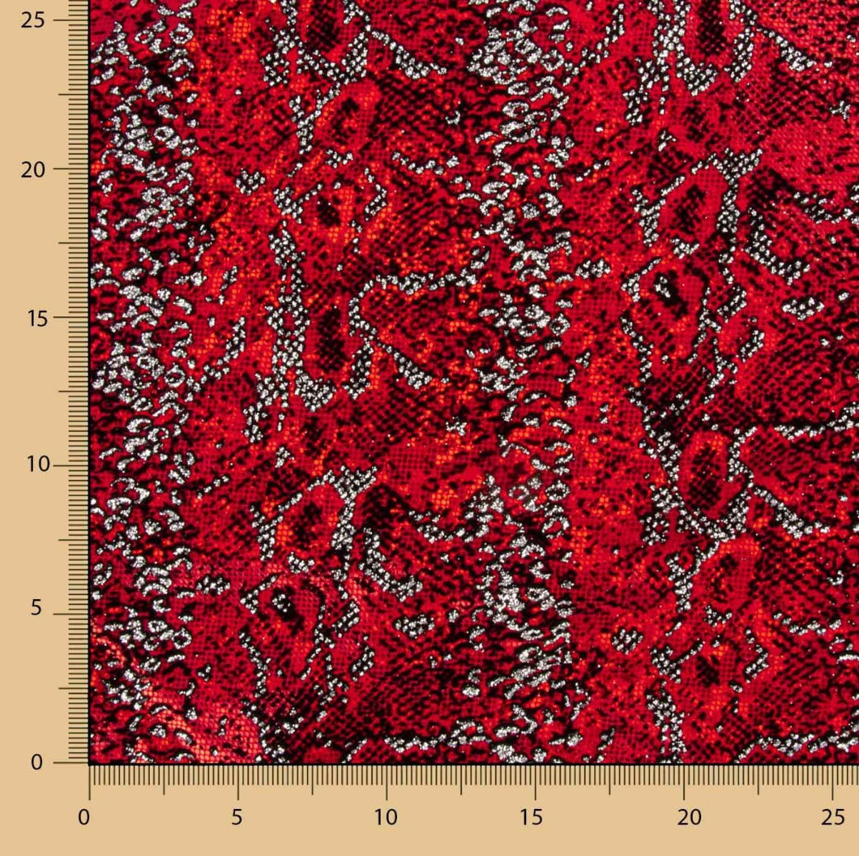 Lycra Flocada Animal Rojo - Ribes y Casals