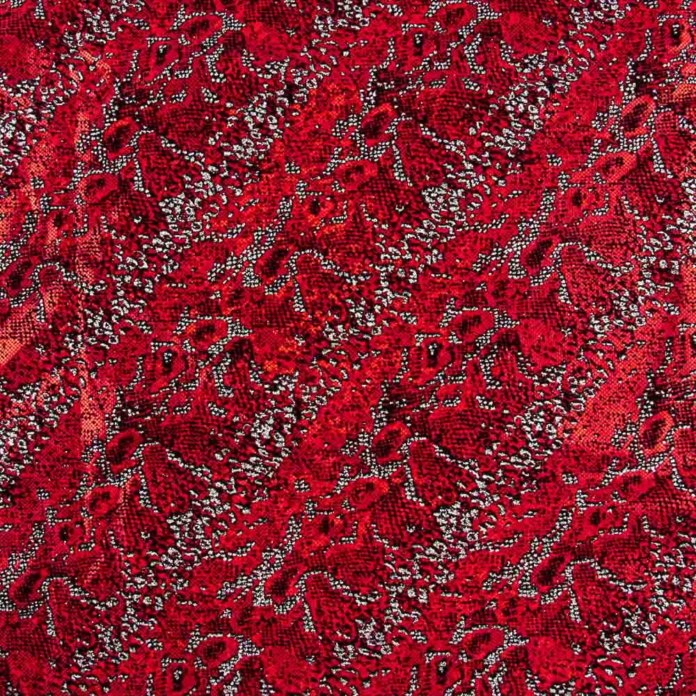 Lycra Flocada Animal Rojo - Ribes y Casals