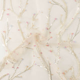 Tul Bordado Árbol Canutillo Nude - Ribes y Casals