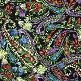 Koshibo Estampado Mil Flores Negro - Ribes y Casals