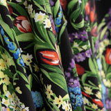 Koshibo Estampado Mil Flores Negro - Ribes y Casals