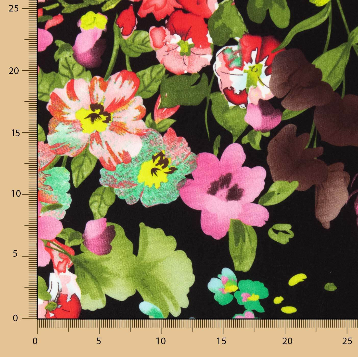 Koshibo Estampado Floral Negro - Ribes y Casals