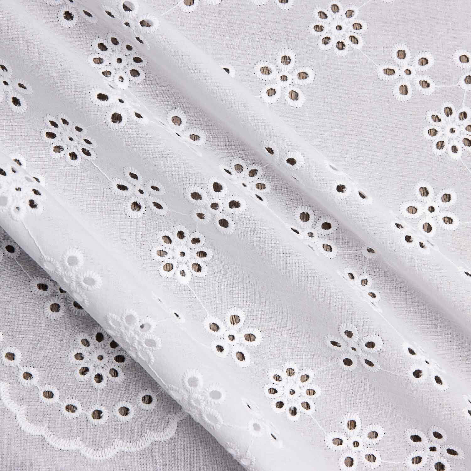 Bordado Suizo Flor Ramo Blanco Natural - Ribes y Casals