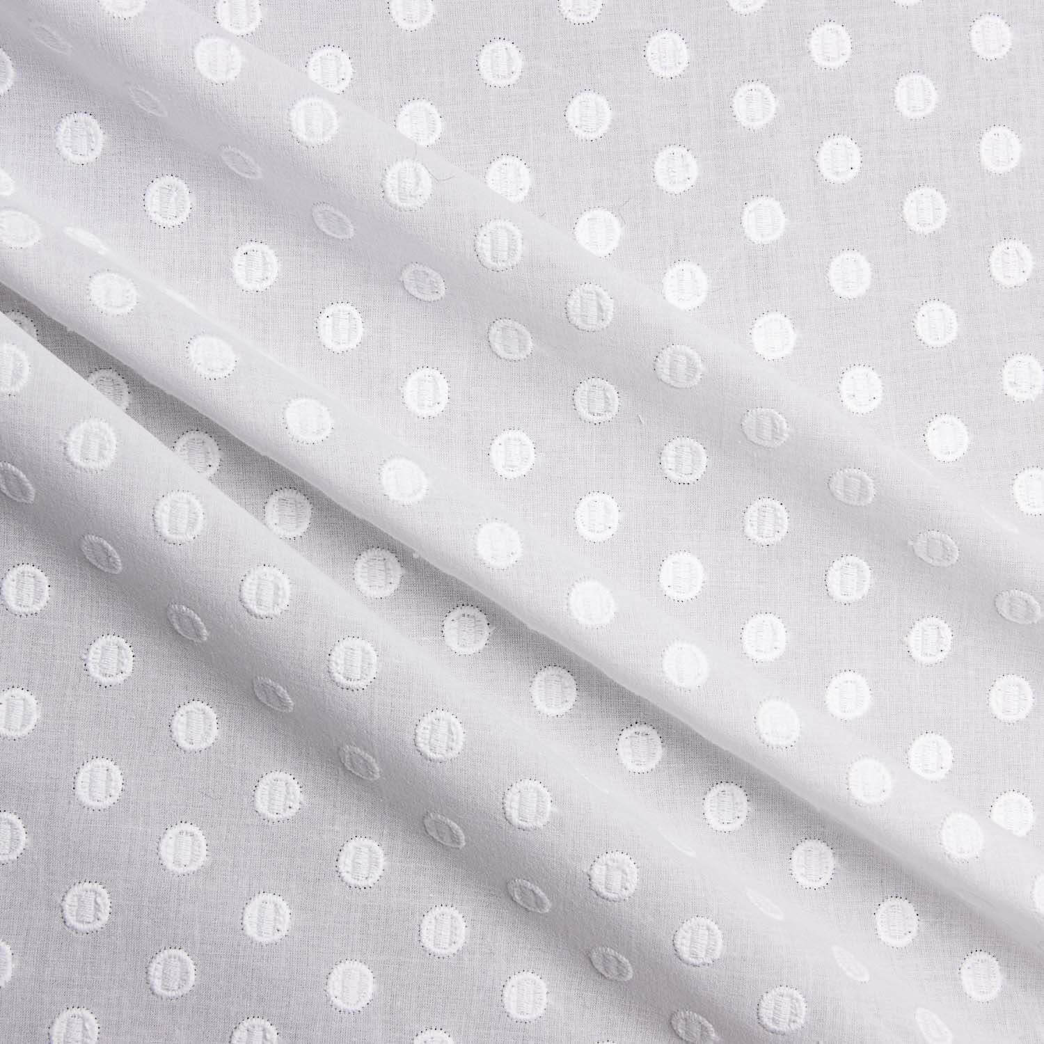 Bordado Suizo Esferas Bordadas Blanco Natural - Ribes y Casals