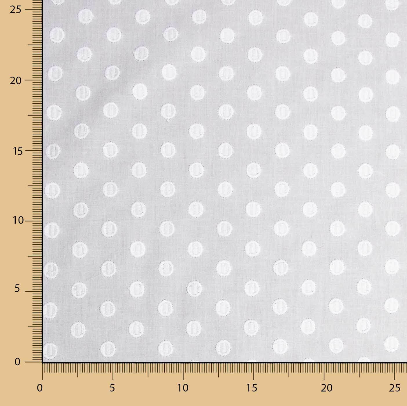 Bordado Suizo Esferas Bordadas Blanco Natural - Ribes y Casals