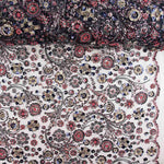 Pedrería Tul Negro Multicolor Motivo Circular - Ribes y Casals