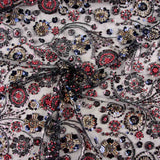 Pedrería Tul Negro Multicolor Motivo Circular - Ribes y Casals