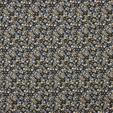 Percal Algodón Estampado Floral Fondo Negro - Ribes y Casals