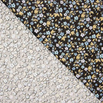 Percal Algodón Estampado Floral Fondo Negro - Ribes y Casals