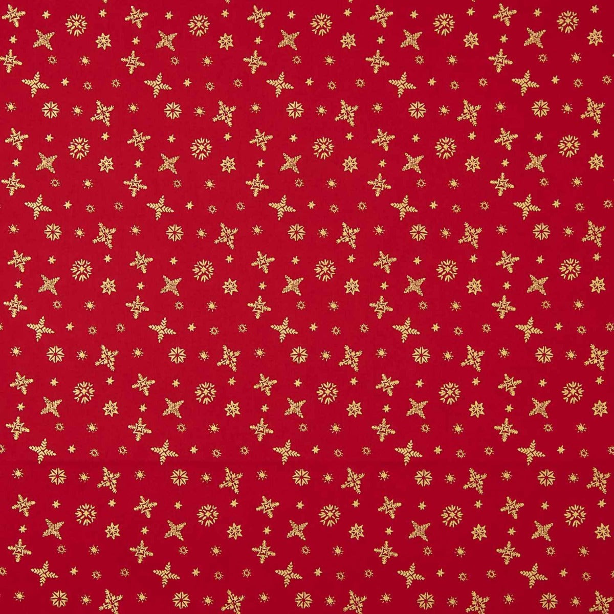 Popelín Estampado Copos de Oro Rojo - Ribes y Casals