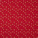 Popelín Estampado Copos de Oro Rojo - Ribes y Casals