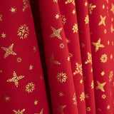 Popelín Estampado Copos de Oro Rojo - Ribes y Casals