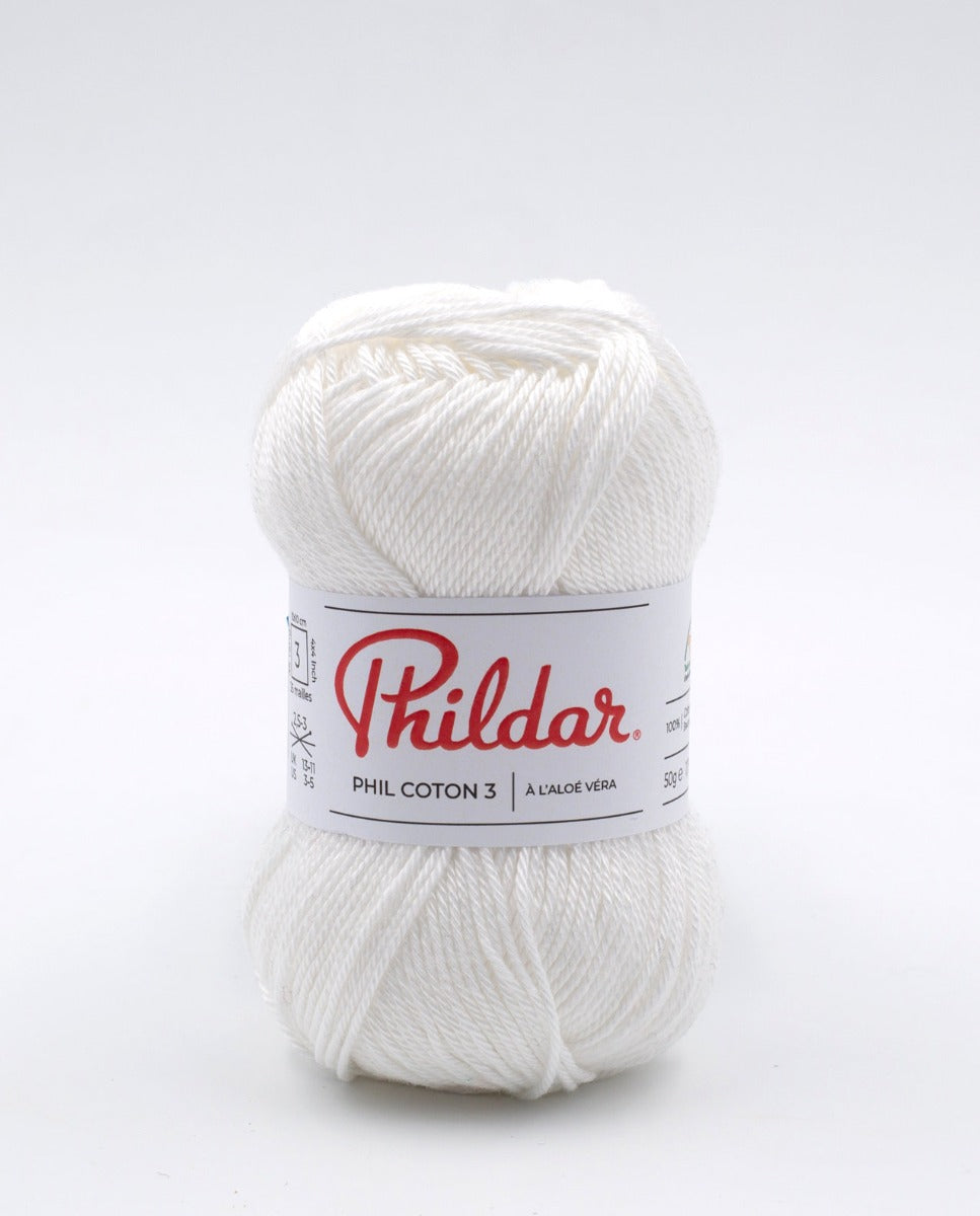 Phildar Coton 3 Blanco - Ribes y Casals
