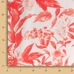 Satén Estampado Floral Coral - Ribes y Casals