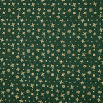 Popelín Estampado Copos de Oro Verde - Ribes y Casals