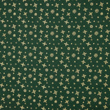 Popelín Estampado Copos de Oro Verde - Ribes y Casals