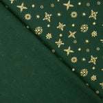 Popelín Estampado Copos de Oro Verde - Ribes y Casals