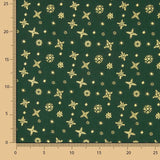 Popelín Estampado Copos de Oro Verde - Ribes y Casals