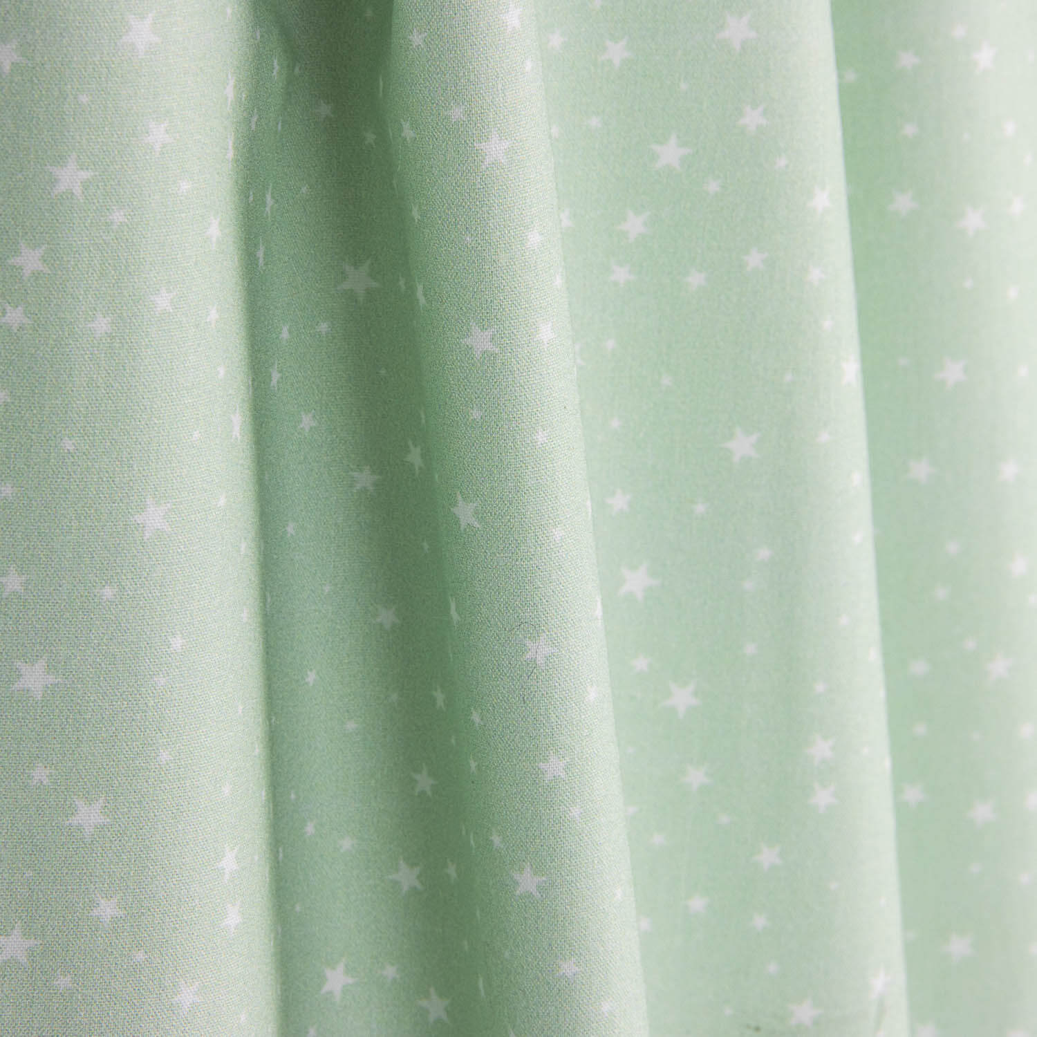 Percal Estampado Mini Estrellas Verde Suave - Ribes y Casals