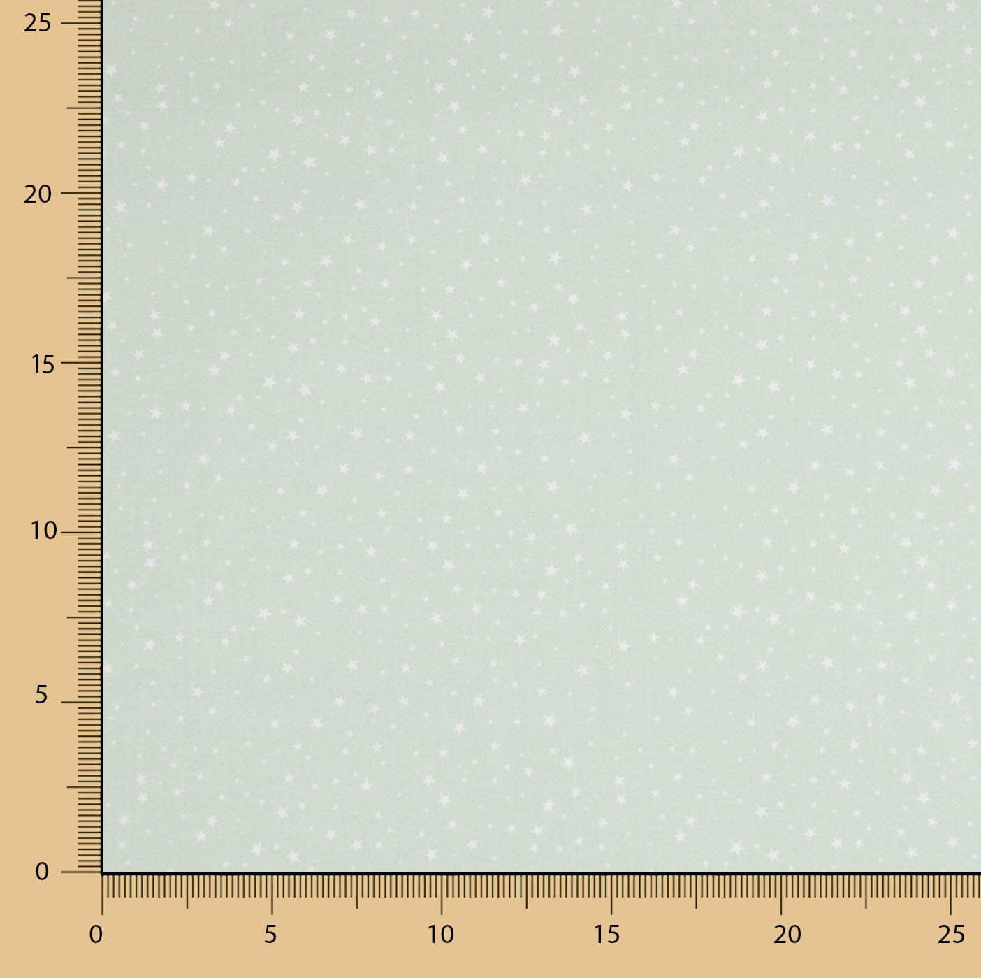 Percal Estampado Mini Estrellas Verde Suave - Ribes y Casals