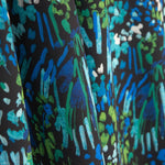 Crêpe Ligero Estampado Abstracto Azul Verde Nocturno - Ribes y Casals