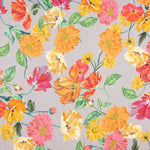 Georgette Viscosa Flores Gris - Ribes y Casals