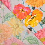 Georgette Viscosa Flores Gris - Ribes y Casals