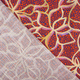 Viscosa Rústica Flores Rojo - Ribes y Casals