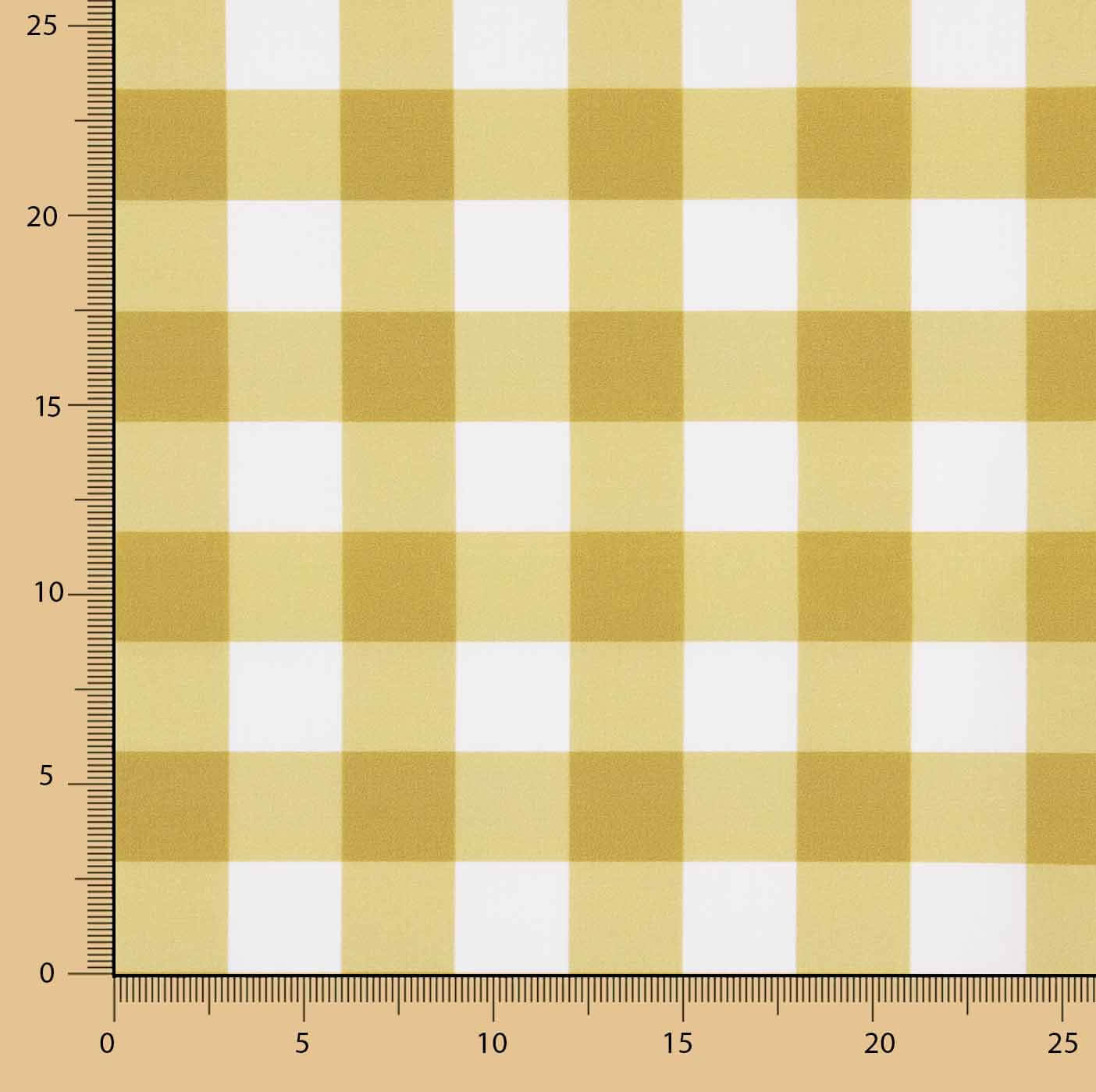 Percal Estampado Cuadros Ocres - Ribes y Casals