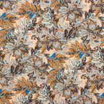 Crêpe Ligero Estampado Paisley Terracota y Azul - Ribes y Casals