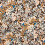 Crêpe Ligero Estampado Paisley Terracota y Azul - Ribes y Casals