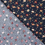 Popelín Estampado Bolas Vintage Azul Noche - Ribes y Casals