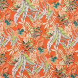 Crêpe Ligero Estampado Tropical Coral Intenso - Ribes y Casals