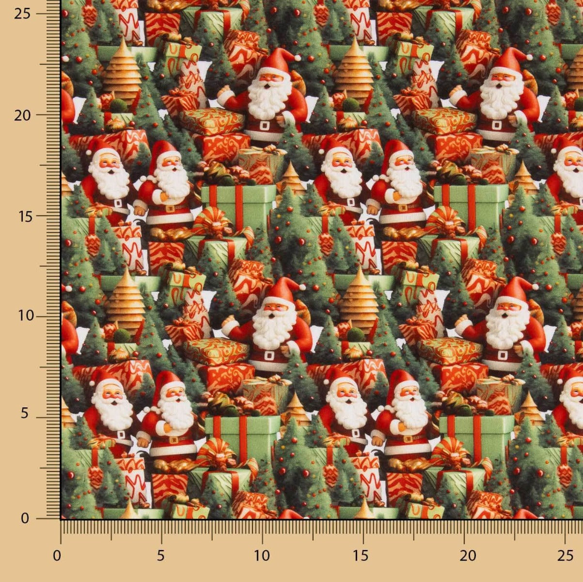 Popelín Algodón Navidad Santa Claus - Ribes y Casals