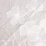 Pedrería Novia Tul Blanco Flores Bordadas Elegance - Ribes y Casals