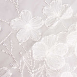 Pedrería Novia Tul Blanco Flores Bordadas Elegance - Ribes y Casals