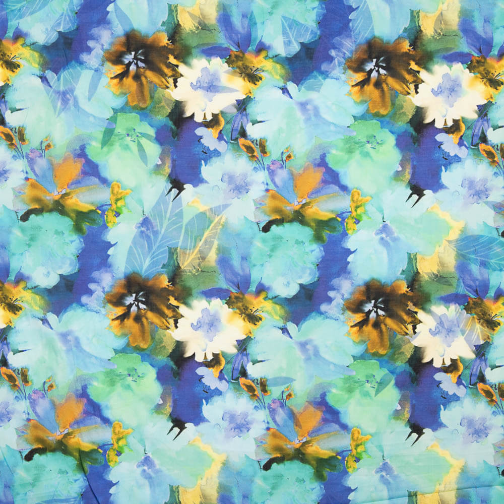 Voile Algodón Savage Azul - Ribes y Casals