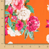 Satén Estampado Cretoné Naranja - Ribes y Casals